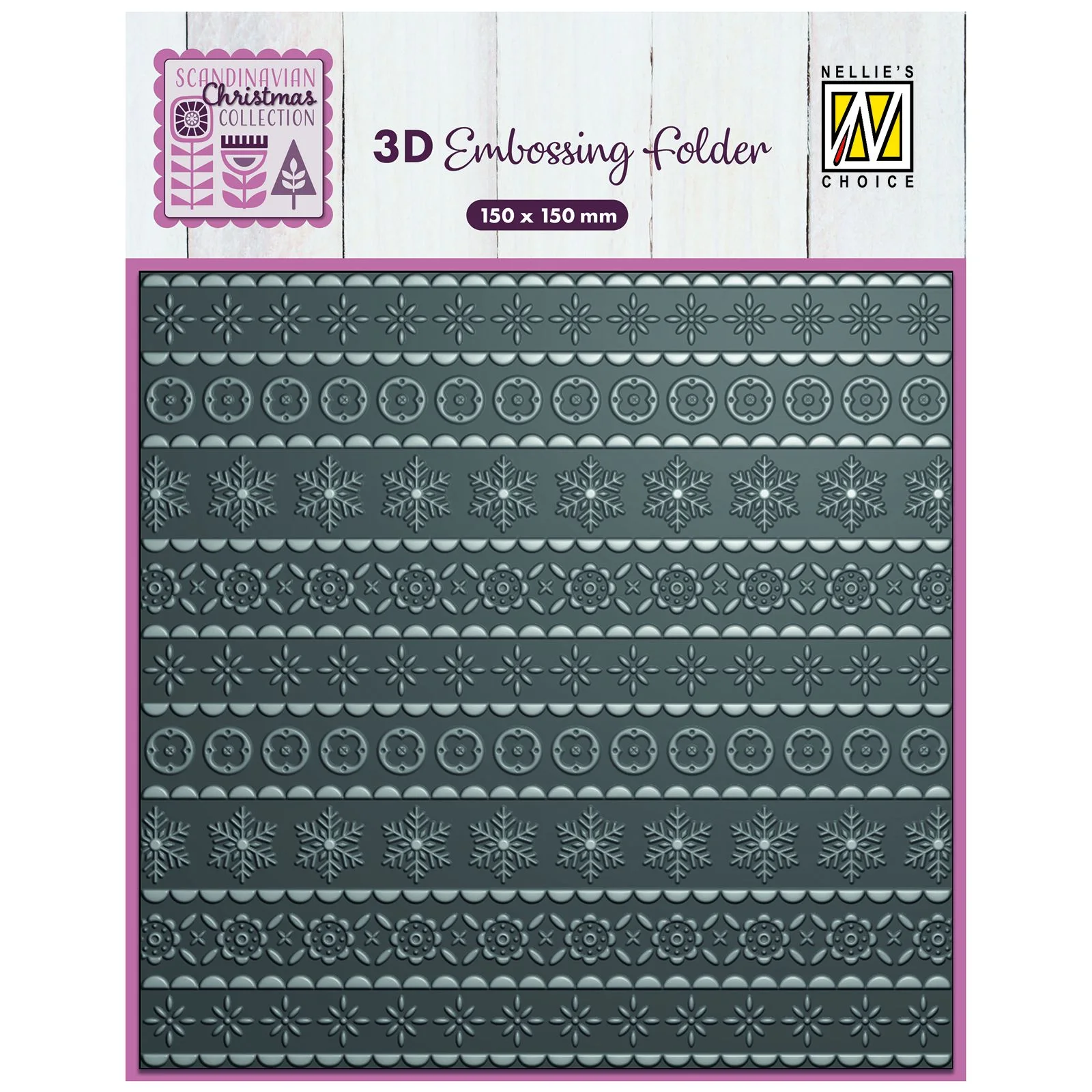 Bild 1 von Nellie‘s Choice 3D Embossing Folder - Scandinavian Christmas