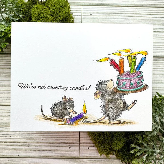 Bild 7 von Spellbinders Birthday Wishes  Cling Rubber Stamp Set - House Mouse Stempelgummi