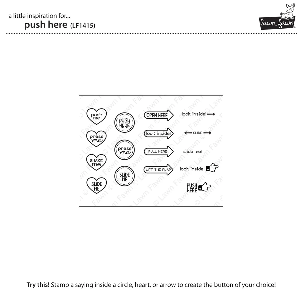 Bild 2 von Lawn Fawn Clear Stamps  - Clearstamp Push Here